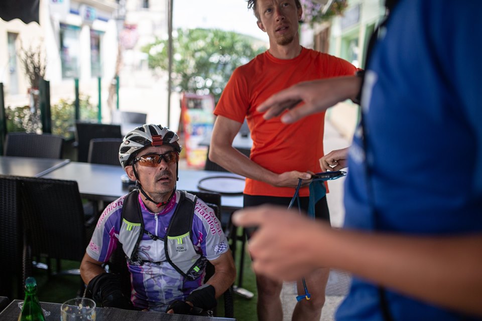 Philippe en pause sur la French Divide